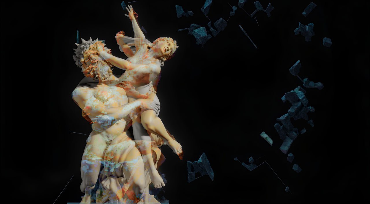 Video art — sculpture study