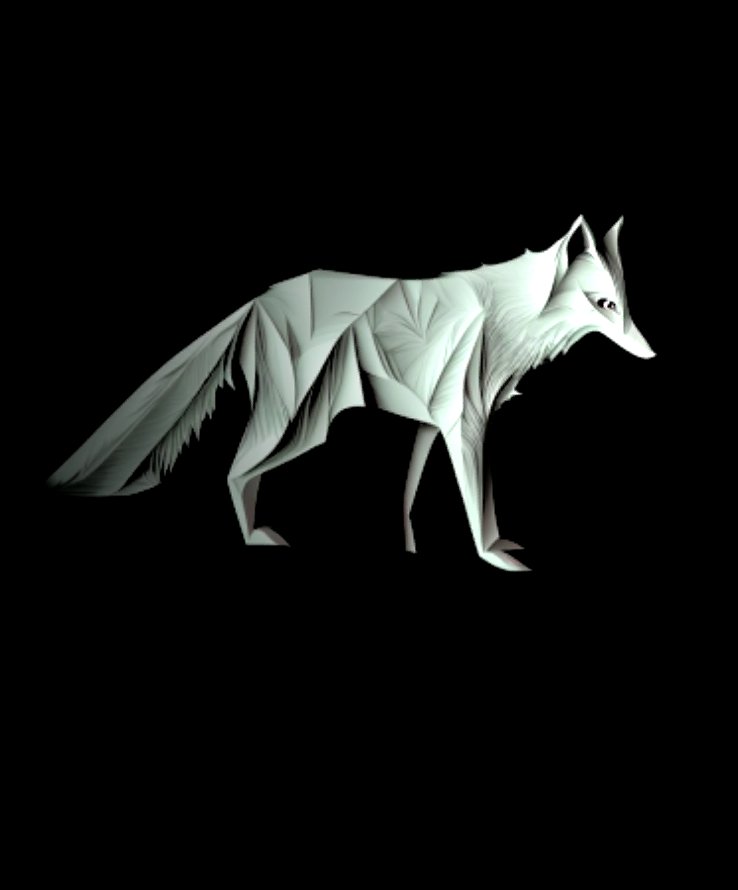 Paper-cut creature — fox